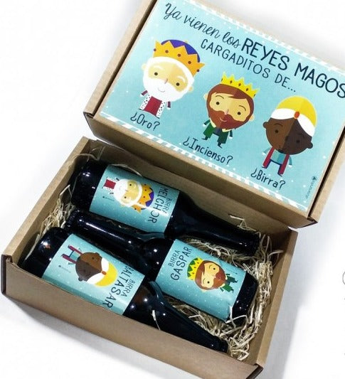 Kit Cerveza "Ya Vienen Los Reyes Magos Cargaditos De... ¿Oro? ¿Incienso? ¿Birra?"