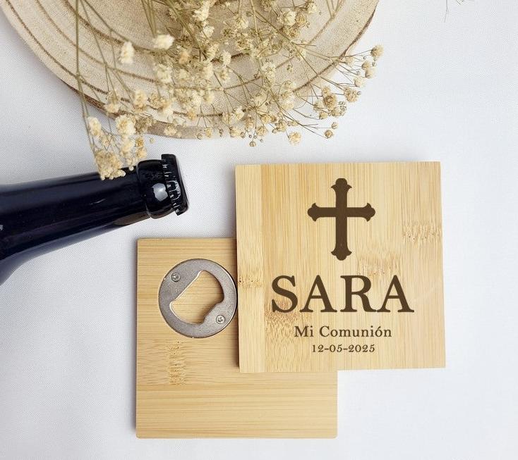 Abridor / Posavasos Madera para Eventos