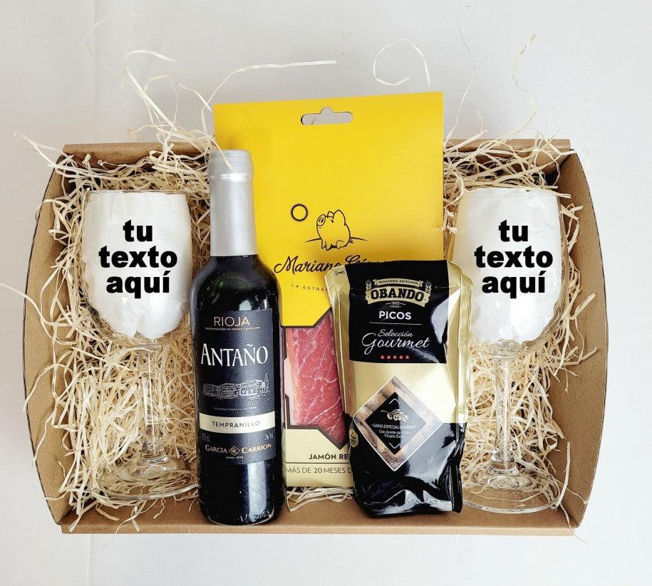 Cesta Gourmet Vino (Personalizable)