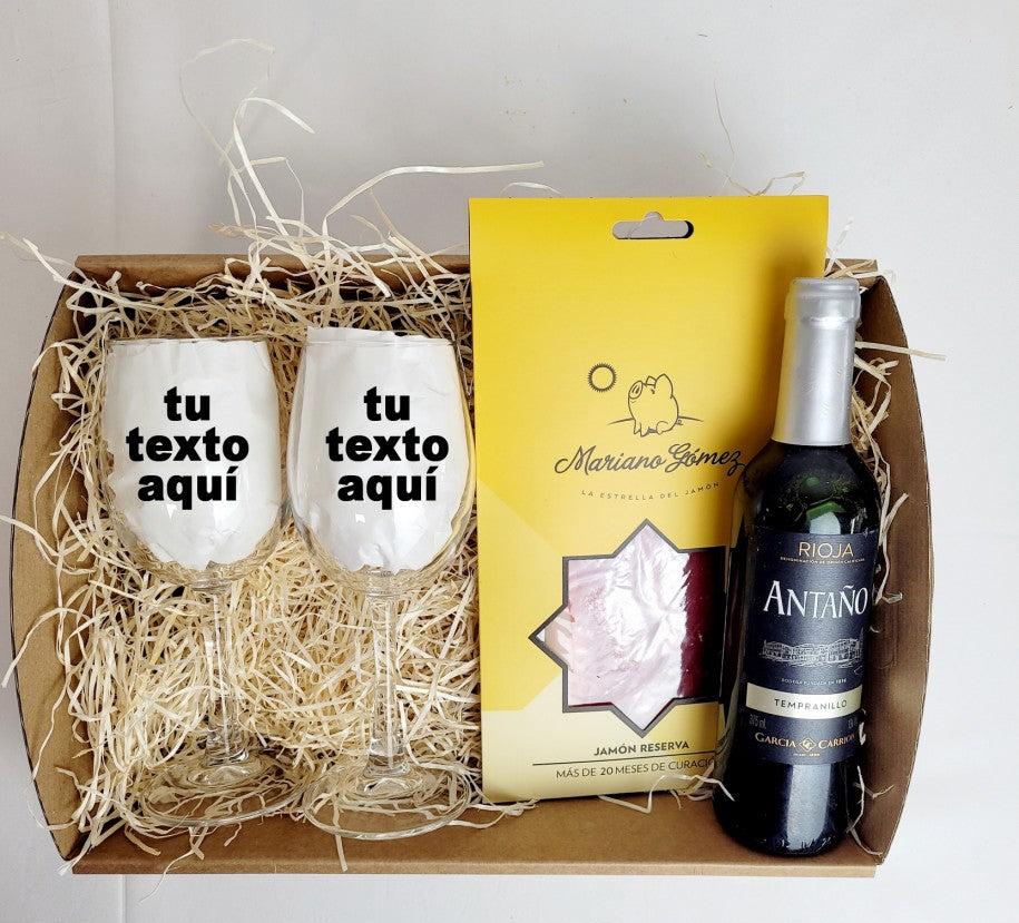 Cesta Gourmet Vino (Personalizable)