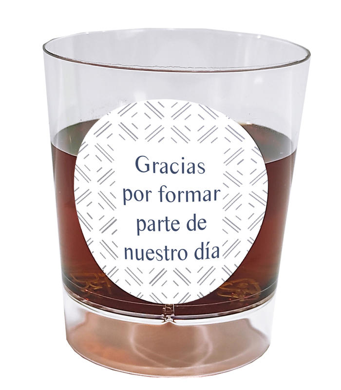 VASO CHUPITO CON PEGATINA BODA