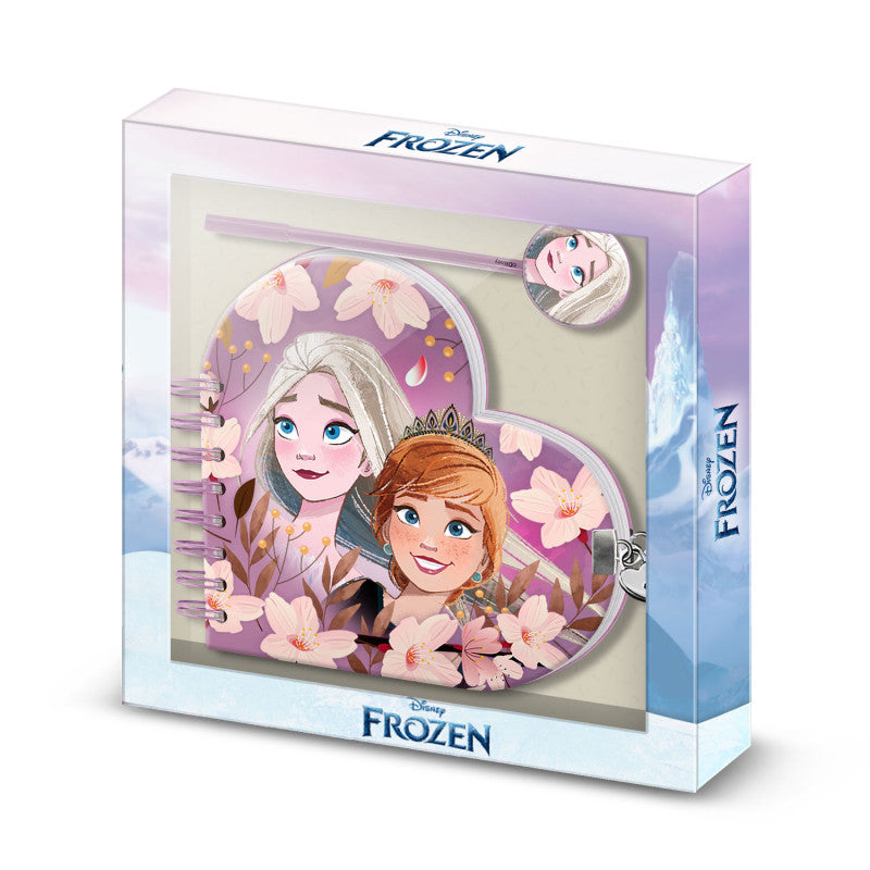 Diario Corazón Llave + Boli Anna y Elsa Disney Frozen 2