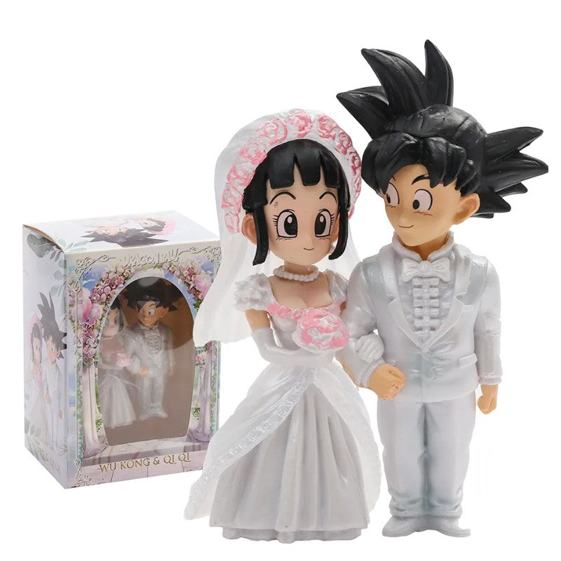 FIGURA TARTA NOVIOS GOKU ABRAZADOS