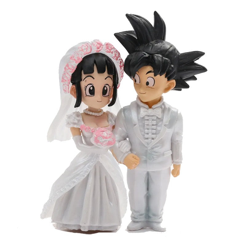 FIGURA TARTA NOVIOS GOKU ABRAZADOS