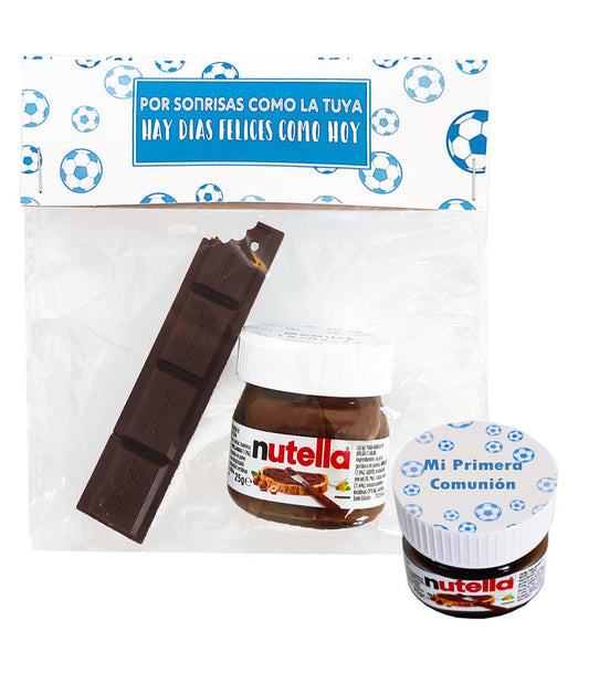 PACK AZUL BOLIGRAFO CHOCOLATE  Y NUTELLA