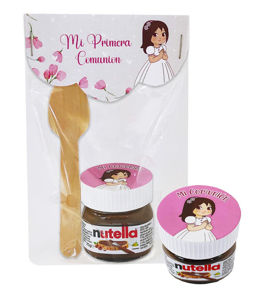 PACK NIÑA COMUNIÓN NUTELLA Y CUCHARA