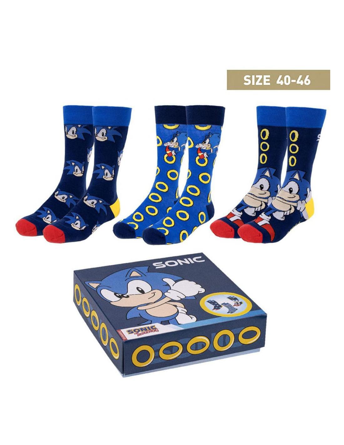 Pack de 3 Pares de calcetines Sonic the Hedgehog