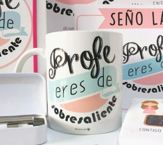 Kit "Profe Eres De Sobresaliente" Personalizado (Rosa)