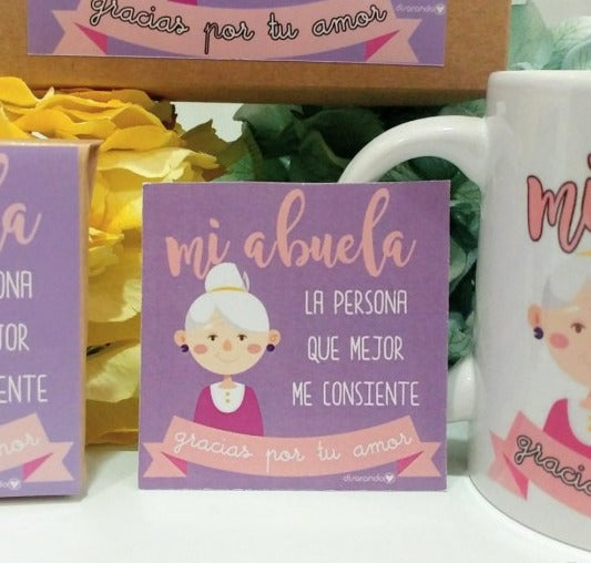 Kit "Mi Abuela, La Persona Que Mejor Me Consiente. Gracias Por Tu Amor."