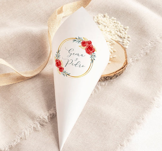 Cono para Boda Personalizado