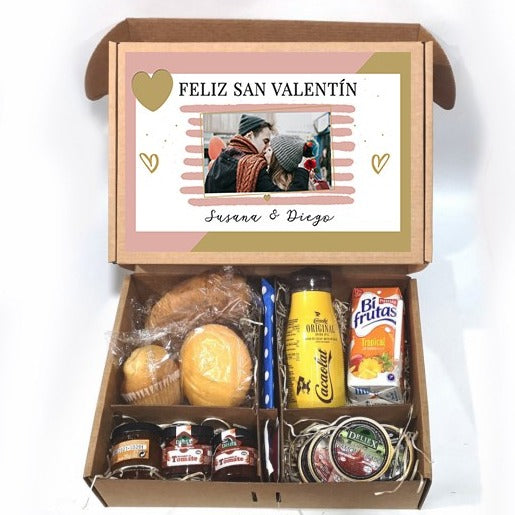 Kit Desayuno Enamorados Personalizado Foto