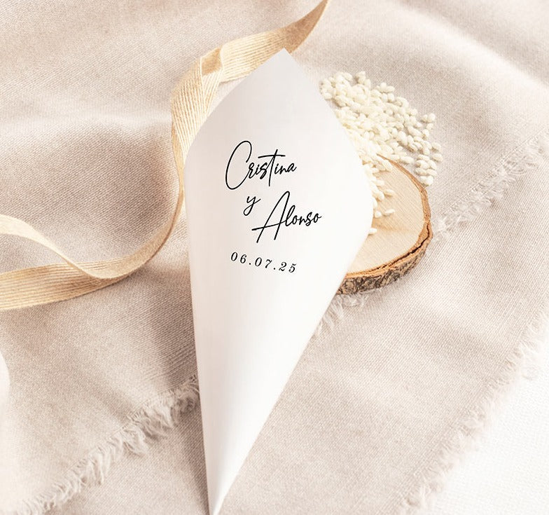 Cono para Boda Personalizado