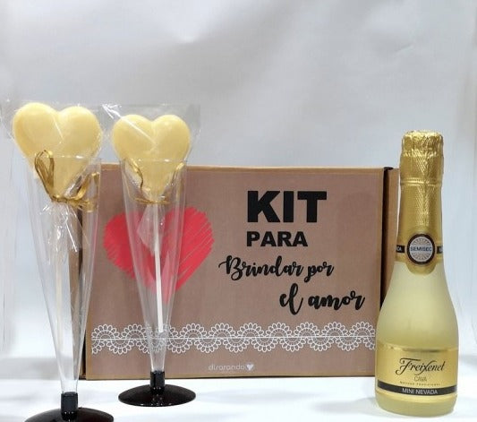 Kit Champán Para Brindar Por El Amor (Dos Modelos)