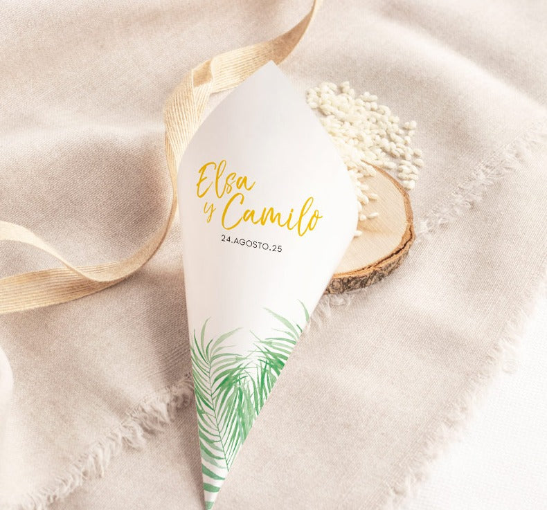 Cono para Boda Personalizado