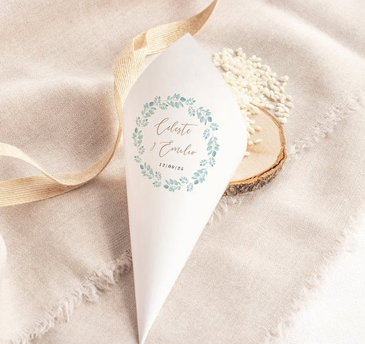 Cono para Boda Personalizado