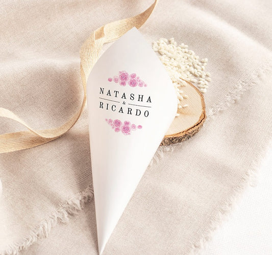 Cono para Boda Personalizado