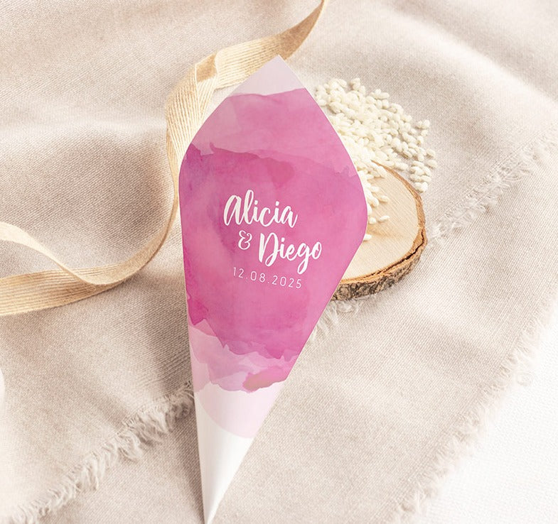 Cono para Boda Personalizado