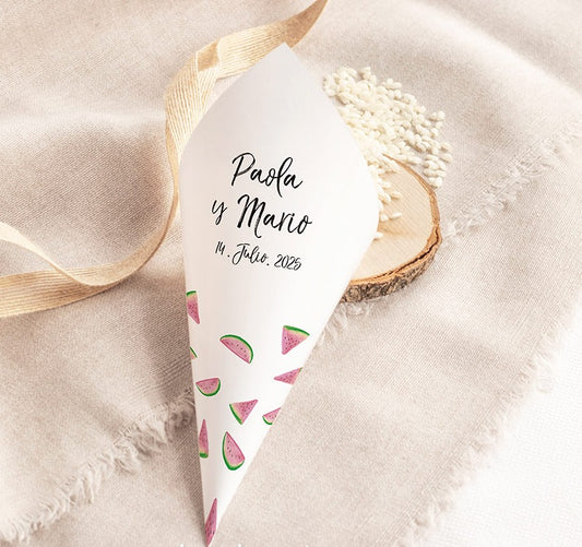 Cono para Boda Personalizado