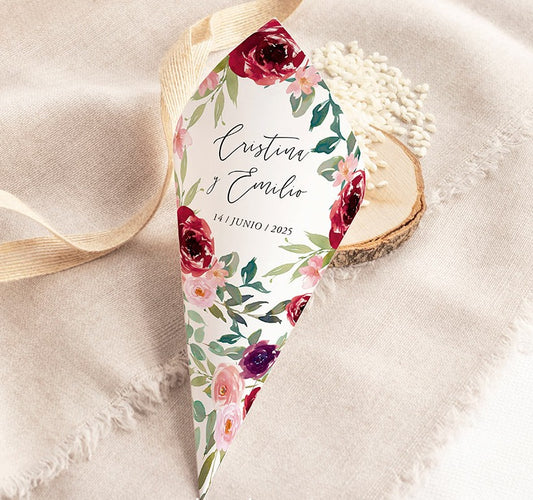 Cono para Boda Personalizado