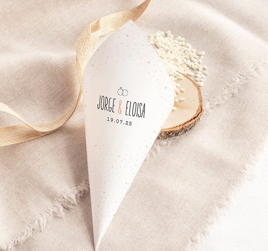 Cono para Boda Personalizado