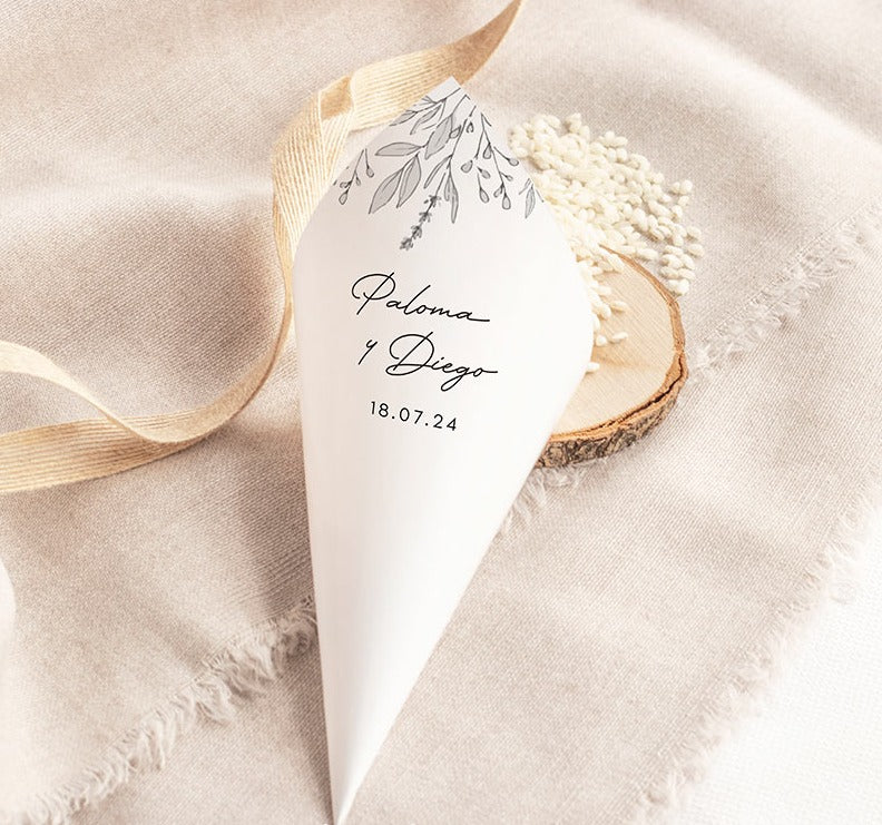 Cono para Boda Personalizado