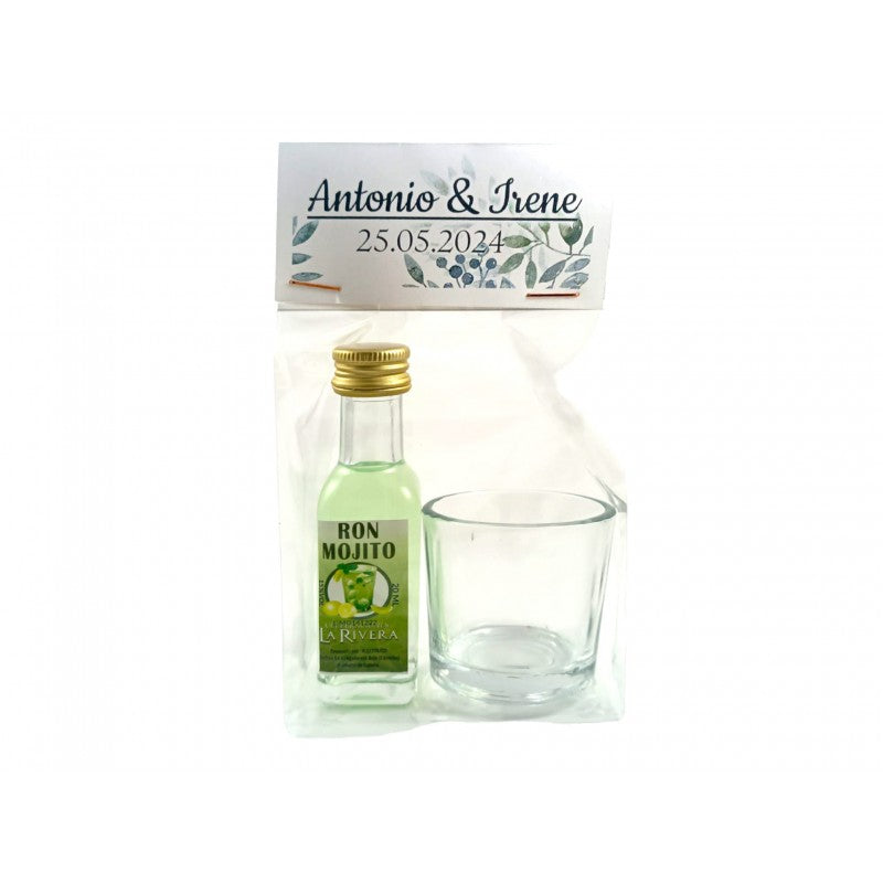Pack Licor Mojito 20 ml + Vaso Chupito
