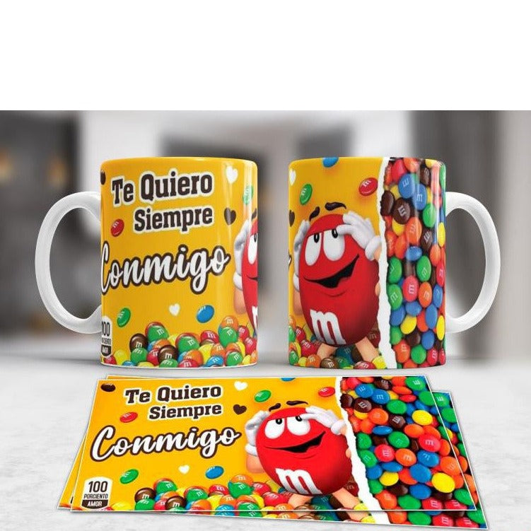 TAZA FRASE CHOCO TE QUIERO SIEMPRE CONMIGO