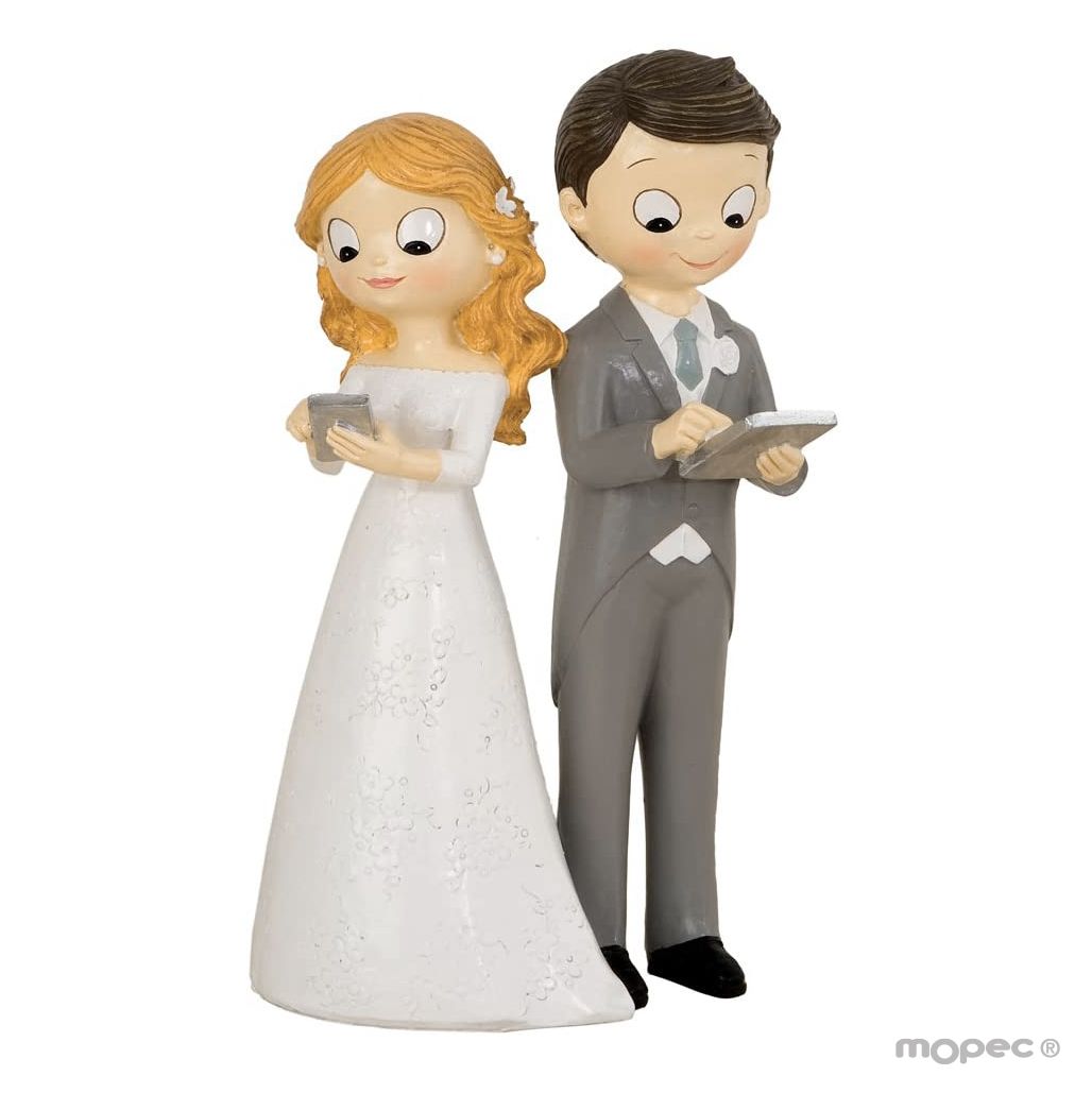 Figura para tarta de novios tecnológicos