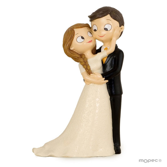 Figura para Tarta Novios Dándose Caricias